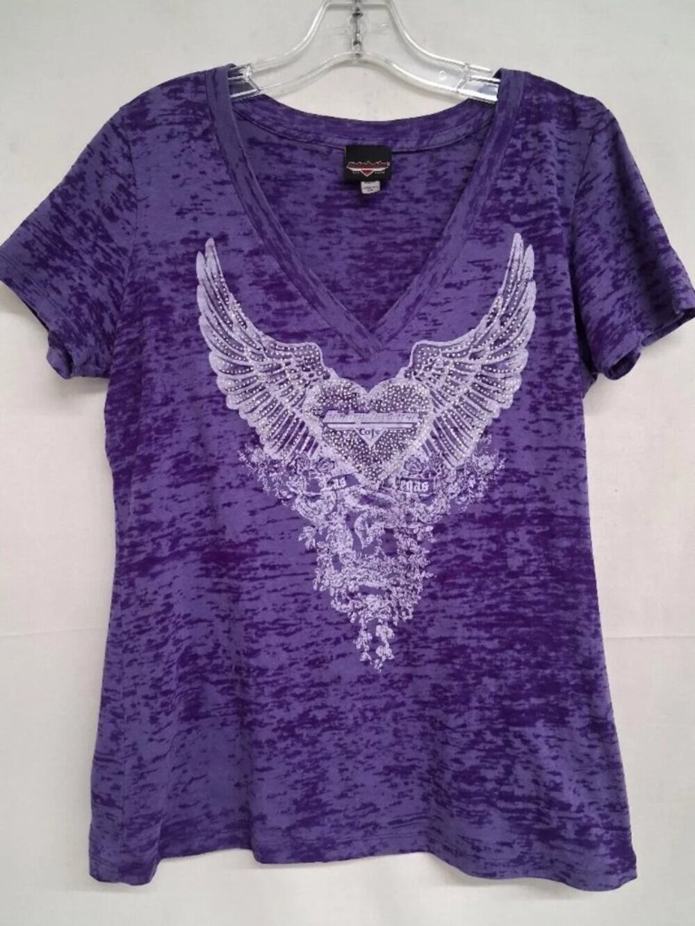 Harley-Davidson Purple Angel Wings Ladies shirt size XXL
